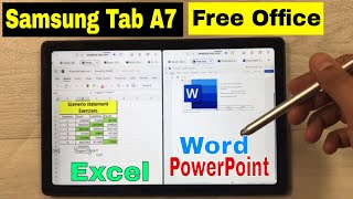 Samsung Galaxy Tab A7 2022  Free Microsoft Office Web Based Version  Word Excel PowerPoint [upl. by Ientirb877]