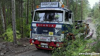 2x Scania 140 V8 Pulling Uphill [upl. by Sky]