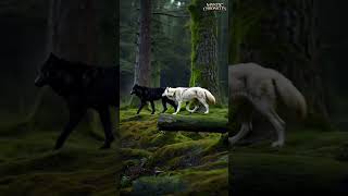 Epic Love Story Snow White Wolf and Alpha Dire Wolf Couple in the Wild alpha wolf animallover [upl. by Notgnilra]