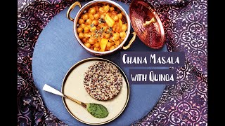 Chana Masala with Quinoa Easy and wholesome meal [upl. by Erdnaid177]