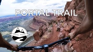 DONT LOOK DOWN  Mountain Biking Portal Trail  Moab Utah [upl. by Phelps]