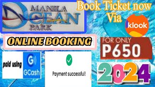 Manila Ocean Park Easy Tutorial to book a ticket via klook 2024 updates [upl. by Ytrebil]