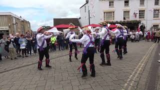 Hereburgh Morris dance quotSheriffs Ridequot at Warwick Folk Festival Saturday 29th July 2023 [upl. by Fujio]