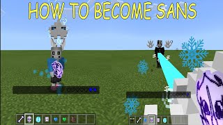 How to BECOME Sans in Minecraft PE Battle Cartoon Cat and Gaster as Sans [upl. by Vaas698]