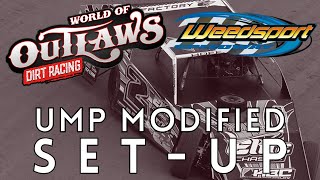 Weedsport Custom setup for the UMP modifieds  World of outlaws dirt racing [upl. by Nail950]