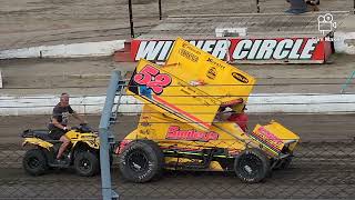 ASCS NationalASCS Sooner region sprint cars full race at 81 Speedway 072024 [upl. by Einnim]