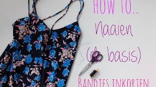 How to Naaien de basis bandjes jurkje inkorten [upl. by Essyla]