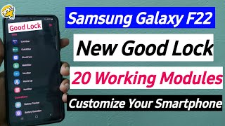 Samsung Galaxy F22 Good Lock  How to Install 20 Working Goodlock Modules [upl. by Cortney]