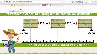 Rekenhulp voor de aanschaf van Classicleibomen bij Tuinplantenwinkelnl [upl. by Derdle]