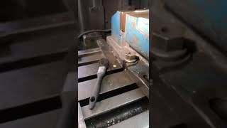 USING THE MILLING MACHINE TO GET CARBON STEEL SAMPLE TO TENSILE SAMPLE TESTING STANDARD SIZE [upl. by Alin]