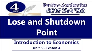 Introduction to Economics  Unit 5 Part 4  Shutdown Point  Economics 101  Basic Economics [upl. by Elmore]