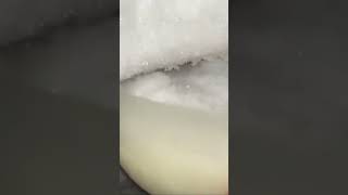 SCRAPING FREEZER FROST WITH BOWL freezerfrostasmr freezerfrost eatingice iceeating ice iceasmr [upl. by Kassi56]