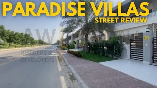 Paradise Villas Street Review  Bahria Town Karachi [upl. by Ayom]