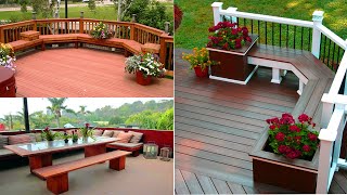 Beautiful Creative Deck Bench Seating ideas for Garden amp Outdoors [upl. by Edras]