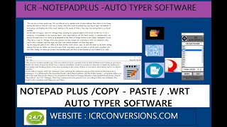 Notepad Plus WRT Auto Typer Software  Notepad Plus Auto Typer Software  wrt Auto Typer software [upl. by Ciaphus]