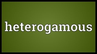 Heterogamous Meaning [upl. by Monroy]