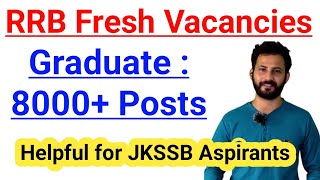 Graduation Based 8000 Vacancies  RRB Recruitment 2024  Helpful for JKSSB Aspirants 🔥 rrb [upl. by Dymoke487]