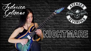 Nightmare  Avenged Sevenfold  Solo Cover by Federica Golisano with Cort X700 Duality [upl. by Eekcaj]