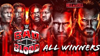 WWE BAD BLOOD 2024  ALL WINNERS amp LOSERS [upl. by Okimik]