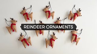 Day 2  Making Felt Reindeer Ornaments [upl. by Doownel]