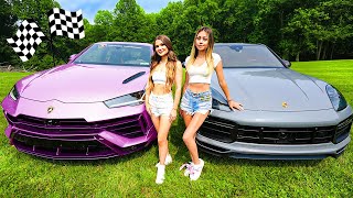 OUR GIRLFRIENDS RACED Lamborghini Urus vs Porsche Cayenne Turbo GT [upl. by Hutson]