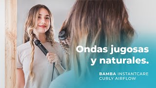 Cepillo rizador Bamba InstantCare Curly AirFlow con función giratoria y temperatura regulable [upl. by Jaeger]