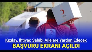 Kızılay yardım başvurusu nasıl yapılır 2024 [upl. by Eenafit]