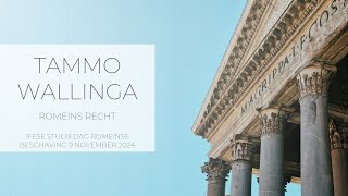 Tammo Wallinga  Romeins recht [upl. by Candace]