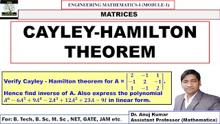 Introduction to Cayley Hamilton TheoremMatrices and DeterminantsBBABCABCOMDream Maths [upl. by Paynter430]