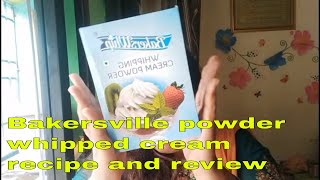 How to use Whipped Cream Powder for Cake frosting Bakersville powder whipped cream recipe and review [upl. by Assiran]