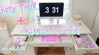 Desk Tour  How To Organize Your Desk [upl. by Ivz]