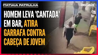 Homem atira uma garrafa em outro após receber uma cantada em um bar na capital mineira e é preso [upl. by Butch]