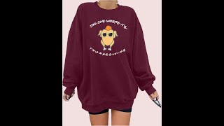 MNLYBABY Thanksgiving Sweatshirt Women Oversized Friends Thanksgiving Turkey Graphic Shirt Grateful [upl. by Aitram]