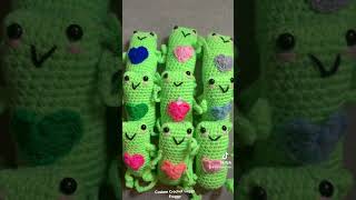 Custom Crochet Leggy Froggy 💚 customcrochet giftideasforkids crochetfrog [upl. by Atirehgram]