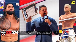 WWE 2K24 My Rise  Smackdowns GM Miz Drafts The Undisputed Champion 2 [upl. by Kali]