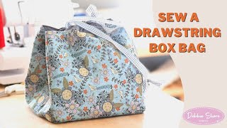 How to Sew a Drawstring Box Bag by Debbie Shore [upl. by Tamra]