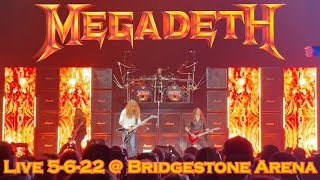 MEGADETH Live  Bridgestone Arena FULL CONCERT 5622 Metal Tour Of The Year Nashville TN 60fps [upl. by Sirrad]