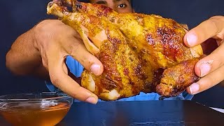 ASMR HONEY GLAZED GRILLED CHICKEN MUKBANG  ASMR EATING [upl. by Lundin]