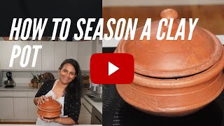 HOW TO SEASON A NEW CLAY POT BEFORE COOKING FISH CURRY  மன்சட்டி பழக்குவது எப்படி Chef Jayanthi [upl. by Nee656]