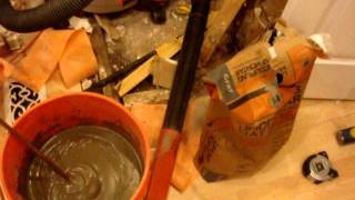 Mixing Mortar for the Kerdi Schluter Shower System [upl. by Eidaj]