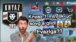 KNYAZ 1MLN LIK UC SOVGA QILDI😱😱EVAZIGA❓️❓️❓️ knyaz202 ultrapubgm prikol [upl. by Innek]