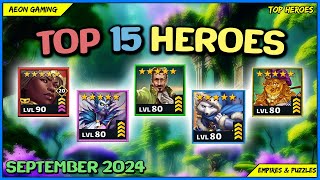 ⭐Best Heroes List in September 2024  Empires amp Puzzles TOP HEROES [upl. by Monson967]