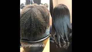 How to Flat Iron THIIIIIICK Natural Hair 🤯😱 [upl. by Rysler]