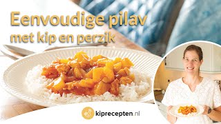 Hoe Kipt Dineke  Eenvoudige pilav met kip en perzik [upl. by Assiren371]