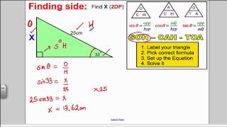 Trigonometry SOHCAHTOA GCSE Higher Maths [upl. by Ingemar]