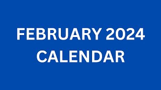 February 2024 Calendar with Holidays in USA UK India Canada Australia  February 2024 Holidays [upl. by Mikal]