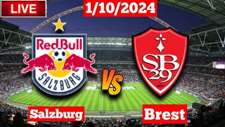 Salzburg vs Brest  UEFA Champions League Live Match Score Today [upl. by Dnalsor253]