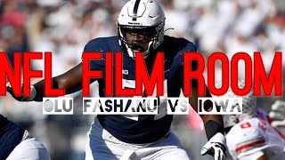 NFL Draft Olu Fashanu Vs Iowa All Pass Blocks [upl. by Accire]