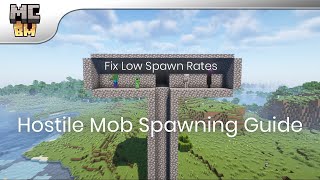 Minecraft Hostile Mob Spawning Guide  How to make an efficient Mob Farm  Minecraft Basic Mechanics [upl. by Tilly]