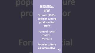 Popular Culture  60 Second Sociology GCSE Sociological Theory [upl. by Leigh]